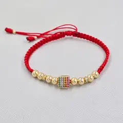 GENERICO - Pulsera Tejida en oro laminado 18k