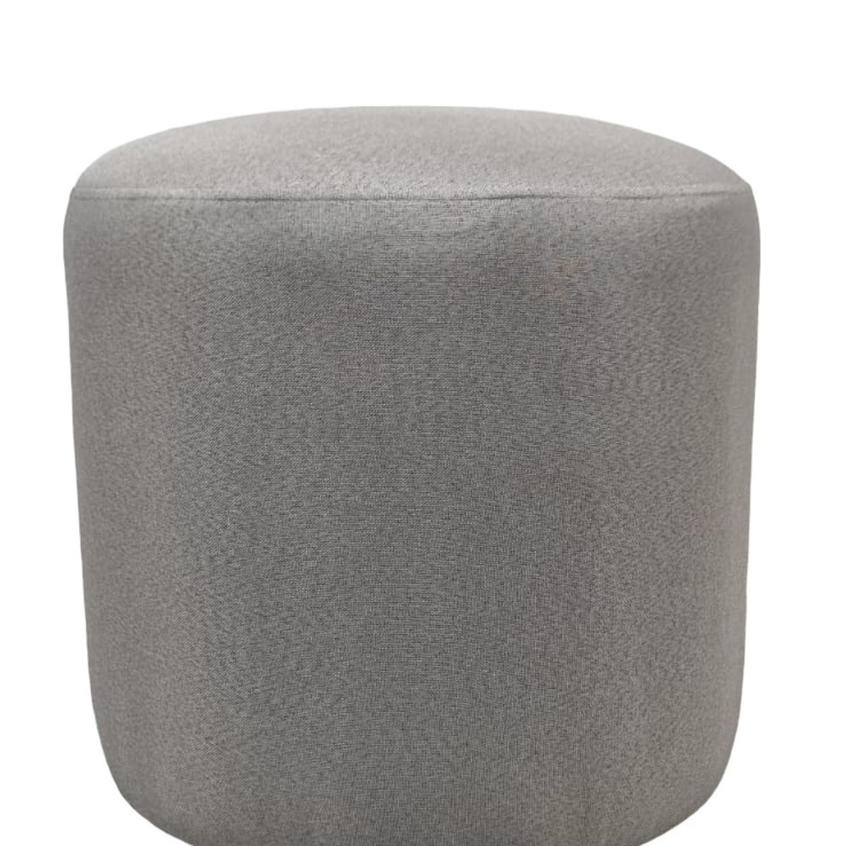DISEÑOS VALESTRINI - POUF REDONDO LINO GRIS CLARO