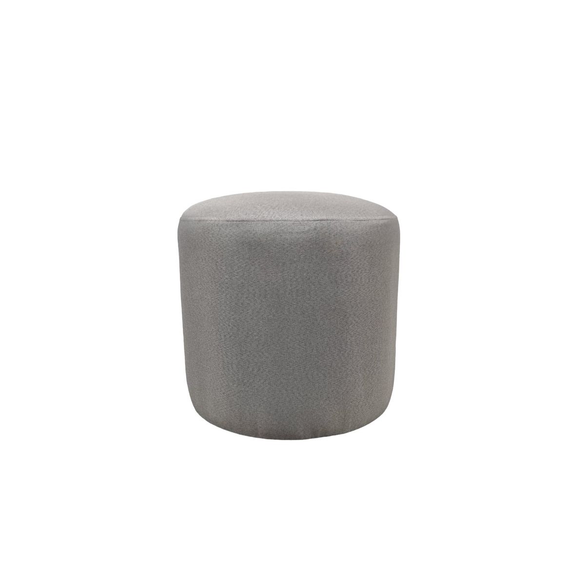 DISEÑOS VALESTRINI - POUF REDONDO LINO GRIS CLARO