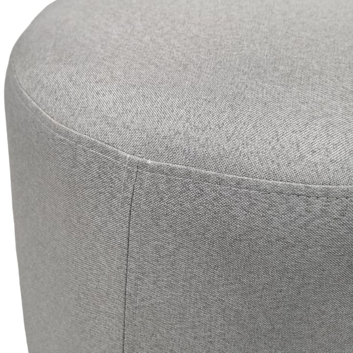 DISEÑOS VALESTRINI - POUF REDONDO LINO GRIS CLARO