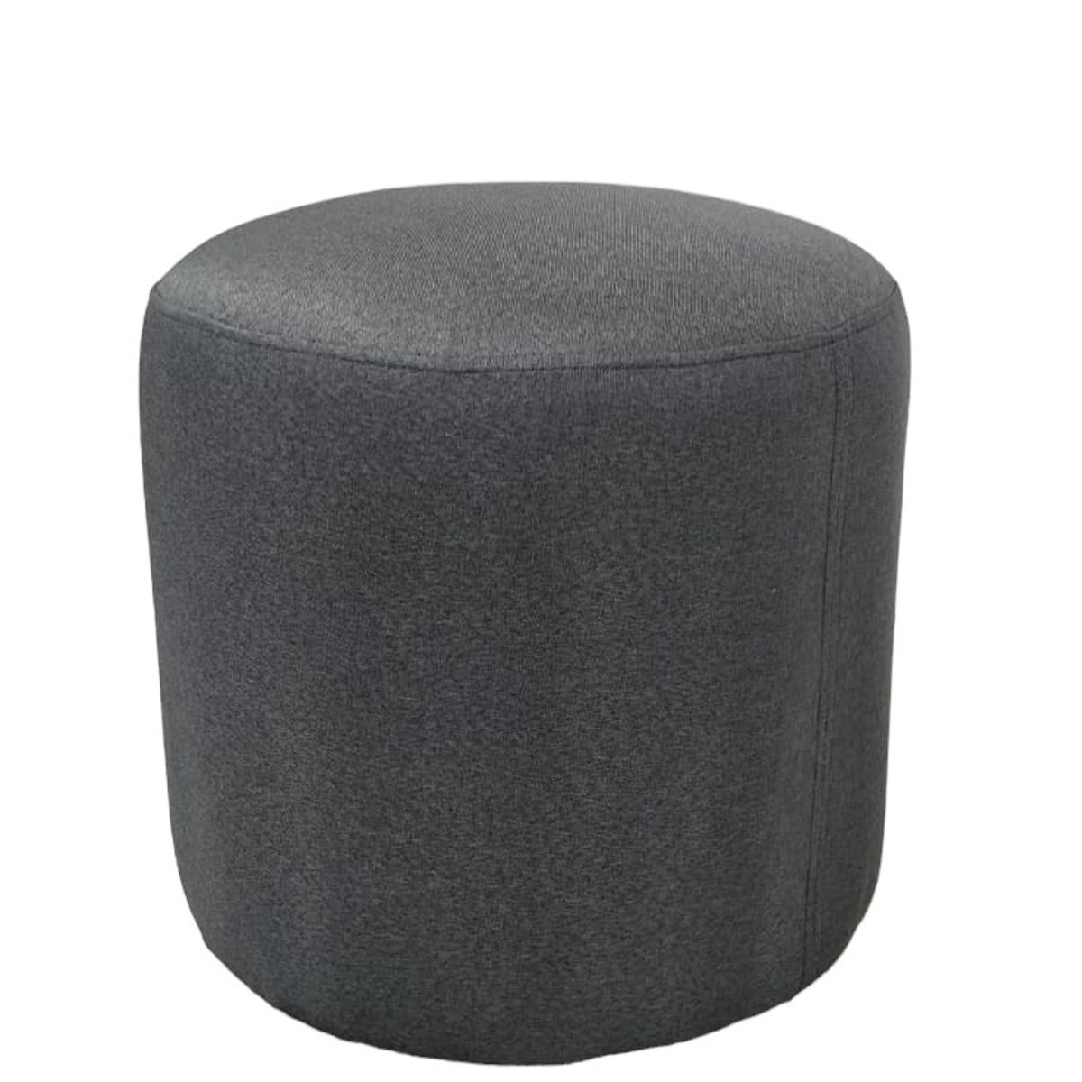 DISEÑOS VALESTRINI - POUF REDONDO LINO GRIS OSCURO