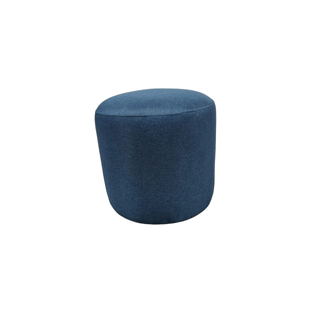 DISEÑOS VALESTRINI - POUF REDONDO LINO AZUL INDIGO