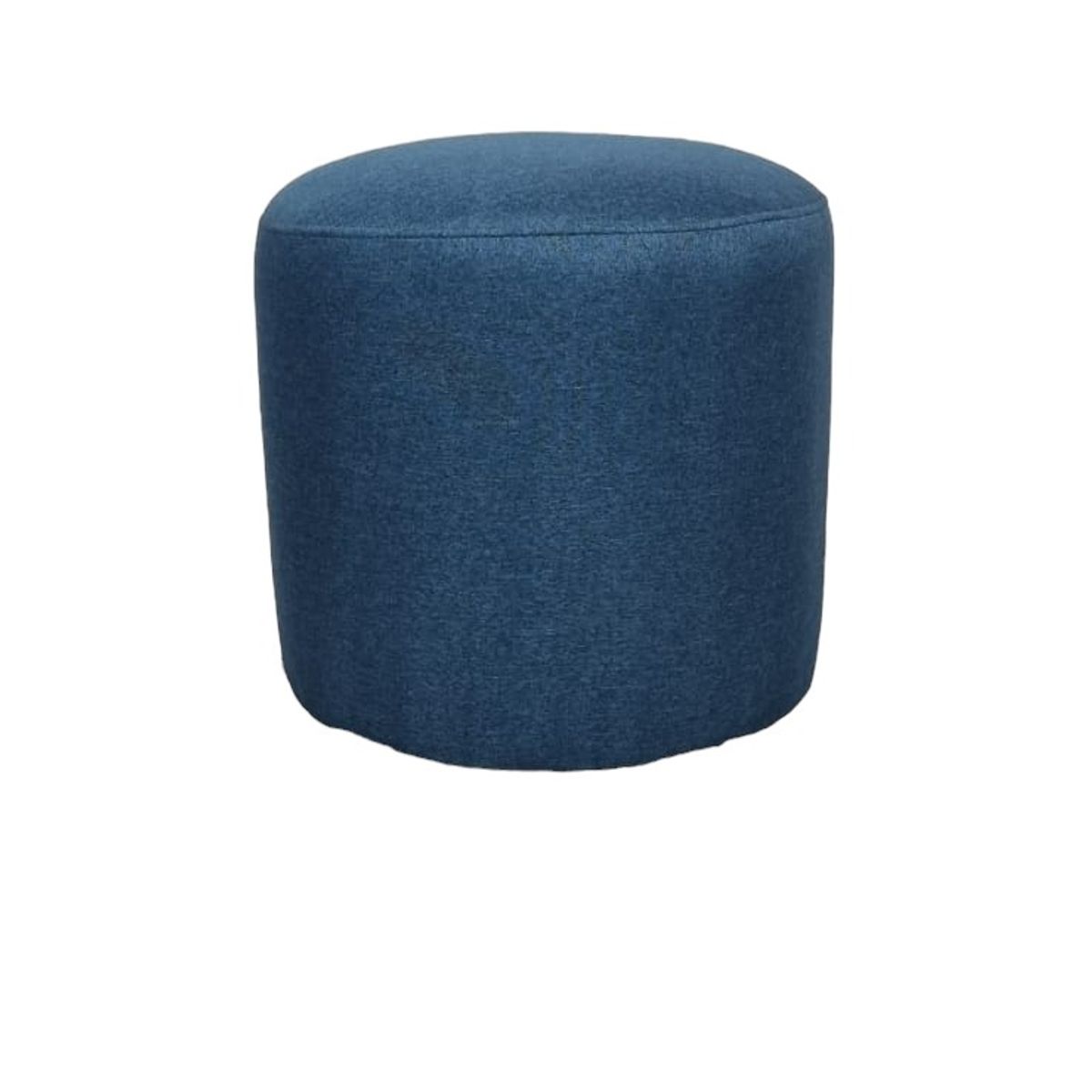 DISEÑOS VALESTRINI - POUF REDONDO LINO AZUL INDIGO