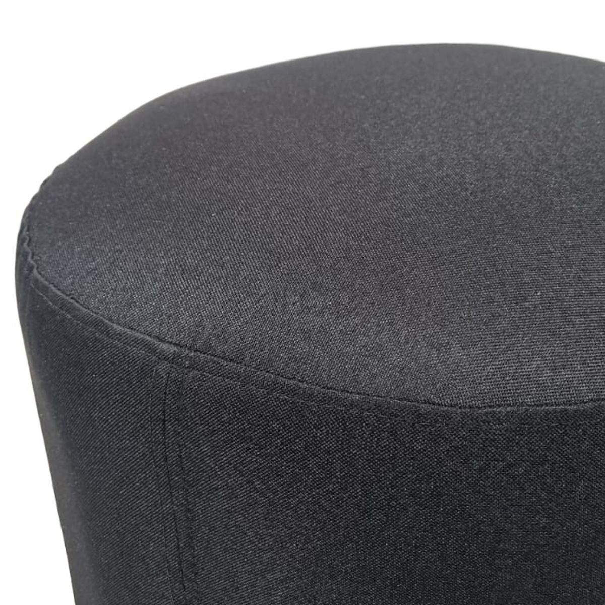 DISEÑOS VALESTRINI - POUF REDONDO LINO NEGRO