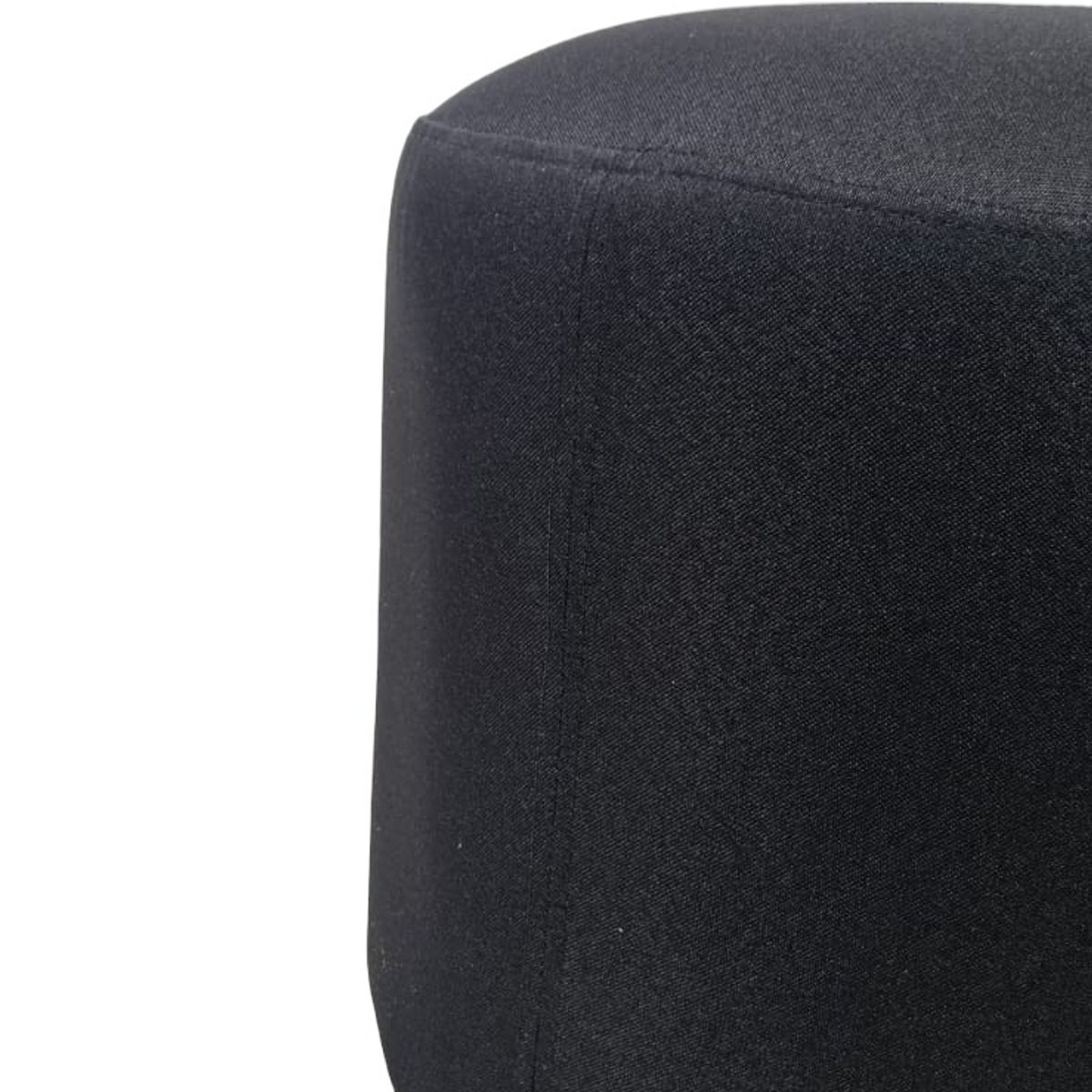 DISEÑOS VALESTRINI - POUF REDONDO LINO NEGRO