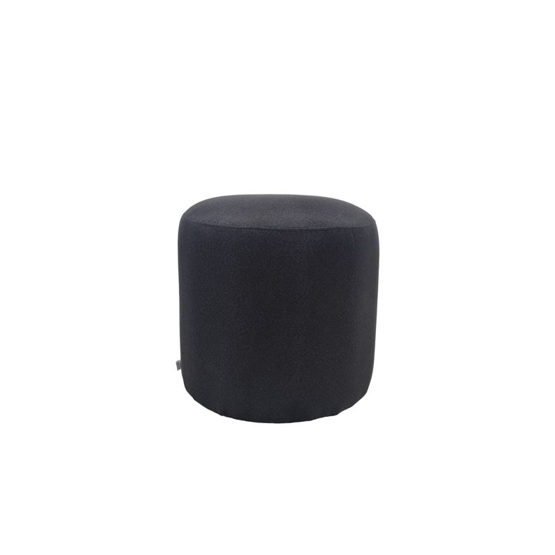 DISEÑOS VALESTRINI - POUF REDONDO LINO NEGRO