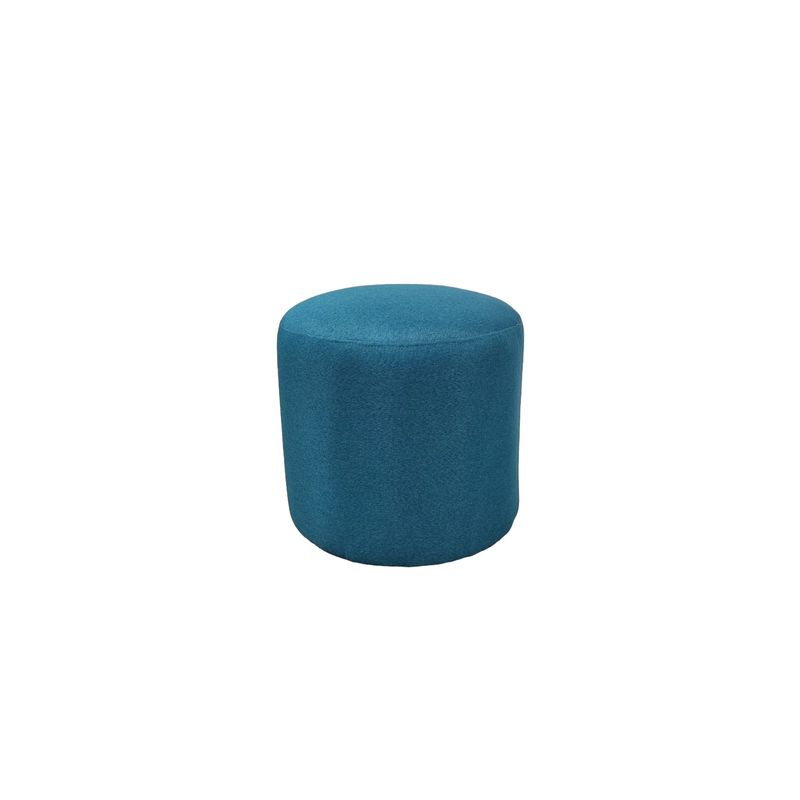 DISEÑOS VALESTRINI - POUF REDONDO LINO TURQUESA