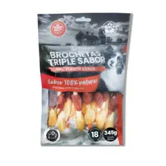 BUEN AMIGO - Brochetas Happypets Triple Sabor Para Perros 18 Und