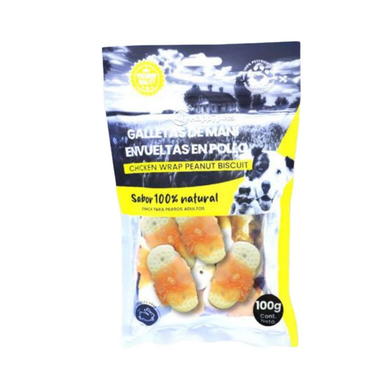 BUEN AMIGO - Snack Happypets Galletas De Mani Envueltas En Pollo 100 Gr