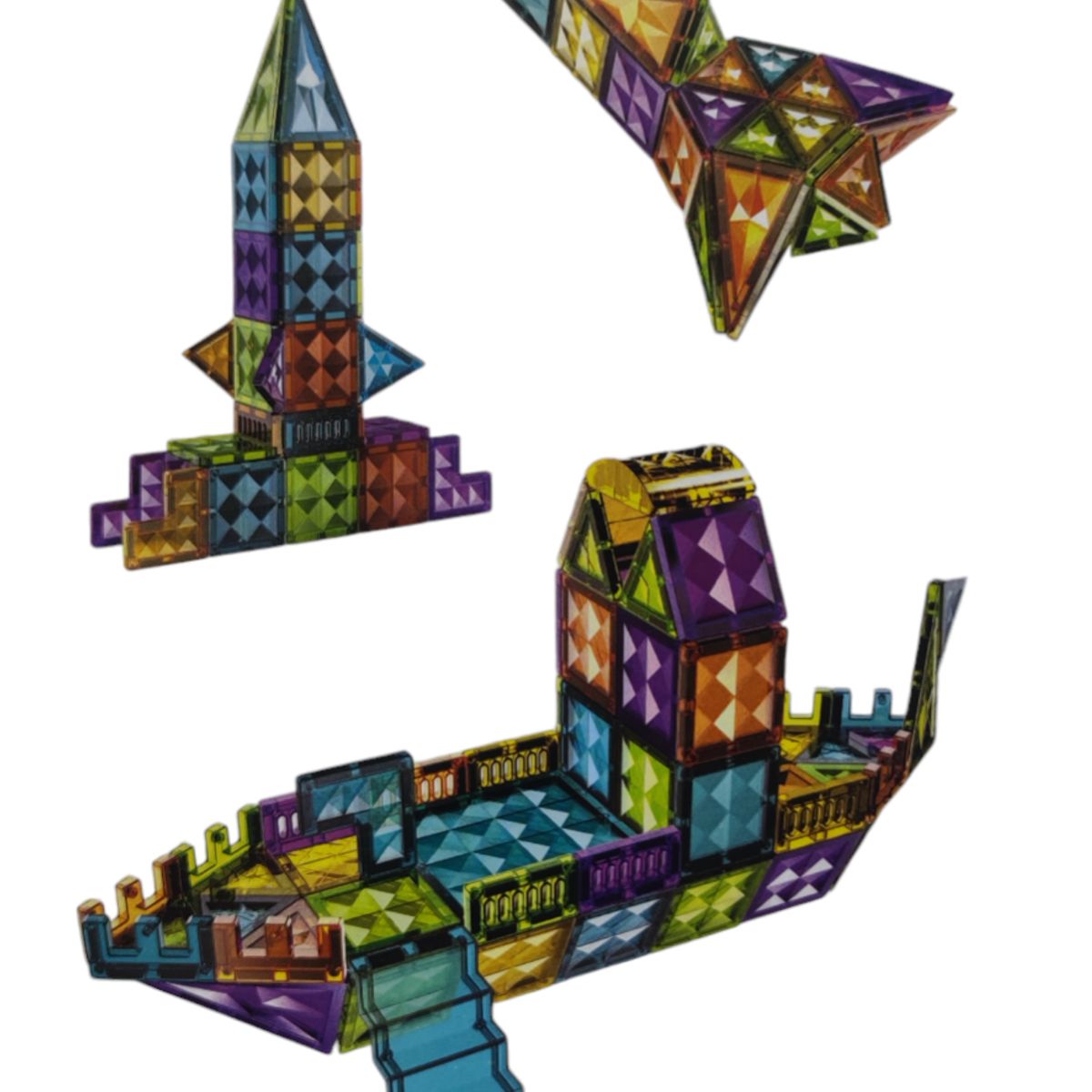 GENERICO - Bloques Magnéticos Juguete Construcción Infantil 52 Pcs