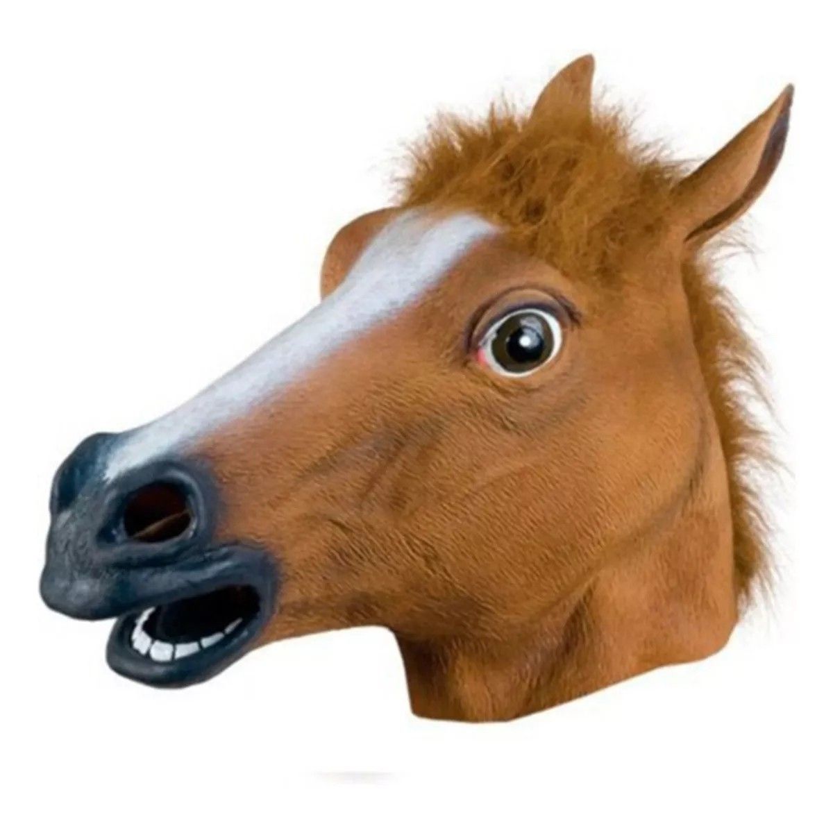 MUNDO MAGIA - Máscara De Caballo Café Cabeza Disfraz