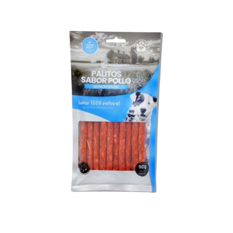 BUEN AMIGO - Snack Happypets Palitos Sabor Pollo 90 Gr