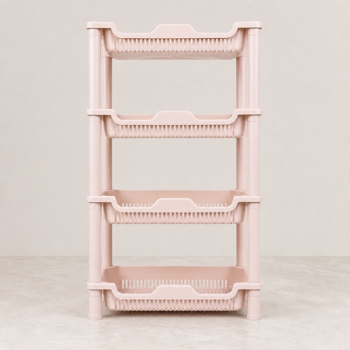 HOMESTAR - Estantería Organizador Rosa 4 Niveles para Baños Cocinas Oficinas