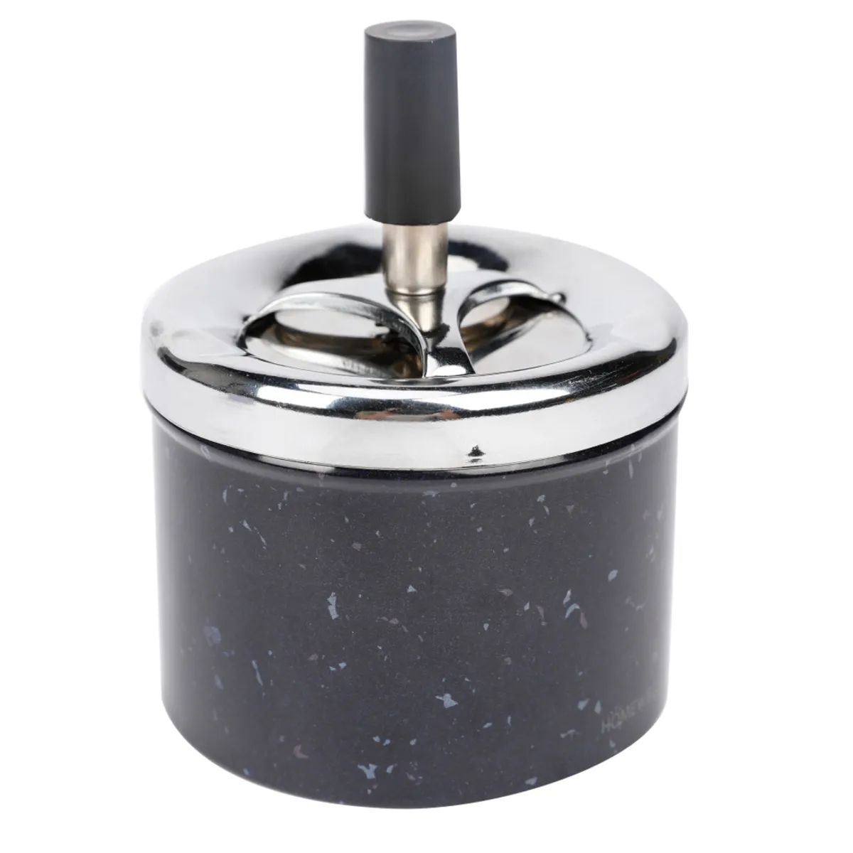 HOMEWELL - Cenicero de Metal Gris Plomo 9x7cm HOMEWELL