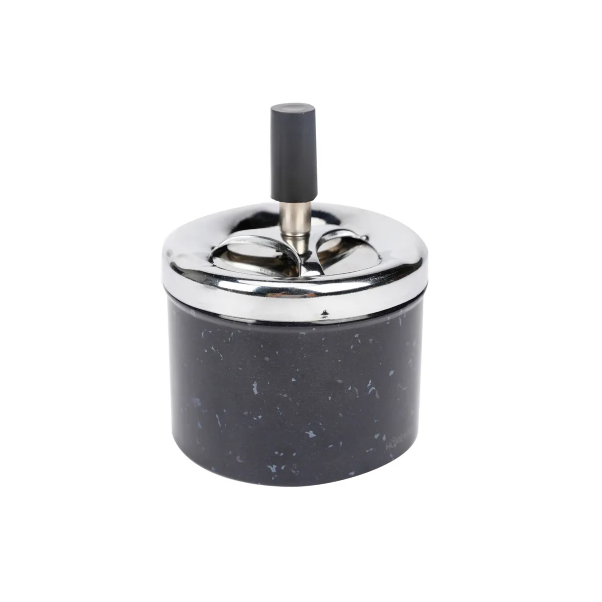 HOMEWELL - Cenicero de Metal Gris Plomo 9x7cm HOMEWELL