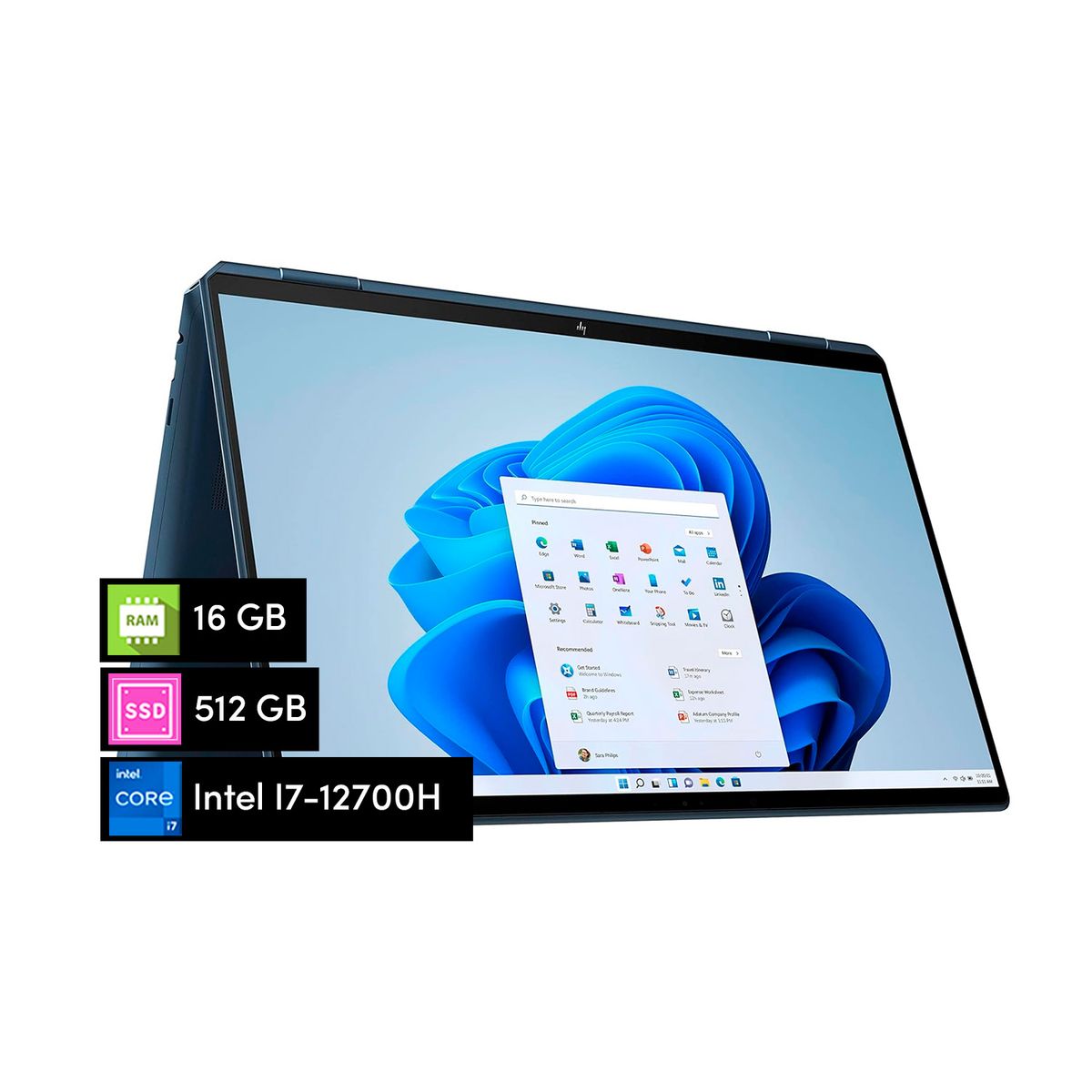 HP - Notebook HP Spectre X360 i7 12va 16GB 512GBSSD 16 3K Táctil