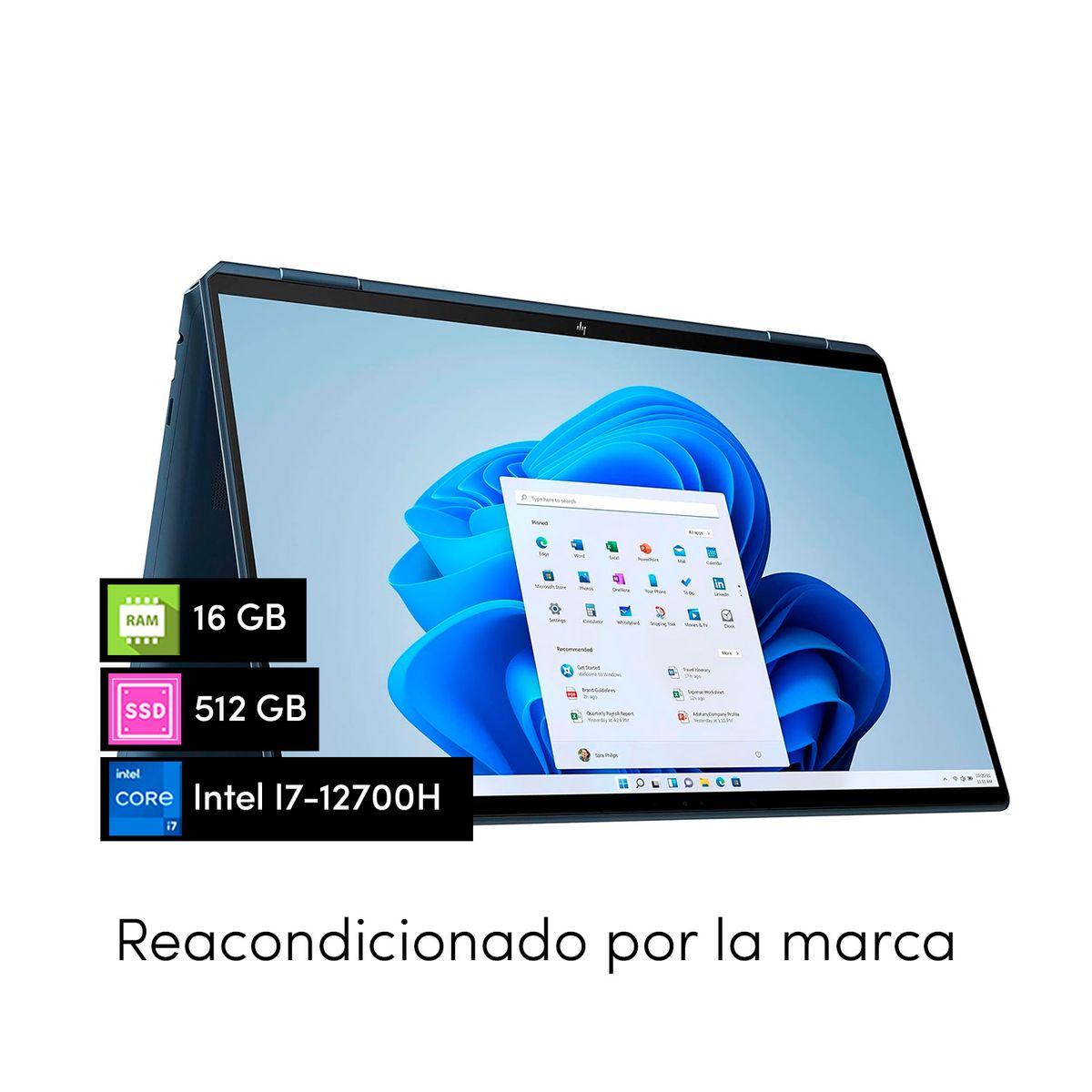 HP - Notebook HP Spectre X360 i7 12va 16GB 512GBSSD 16 3K Táctil