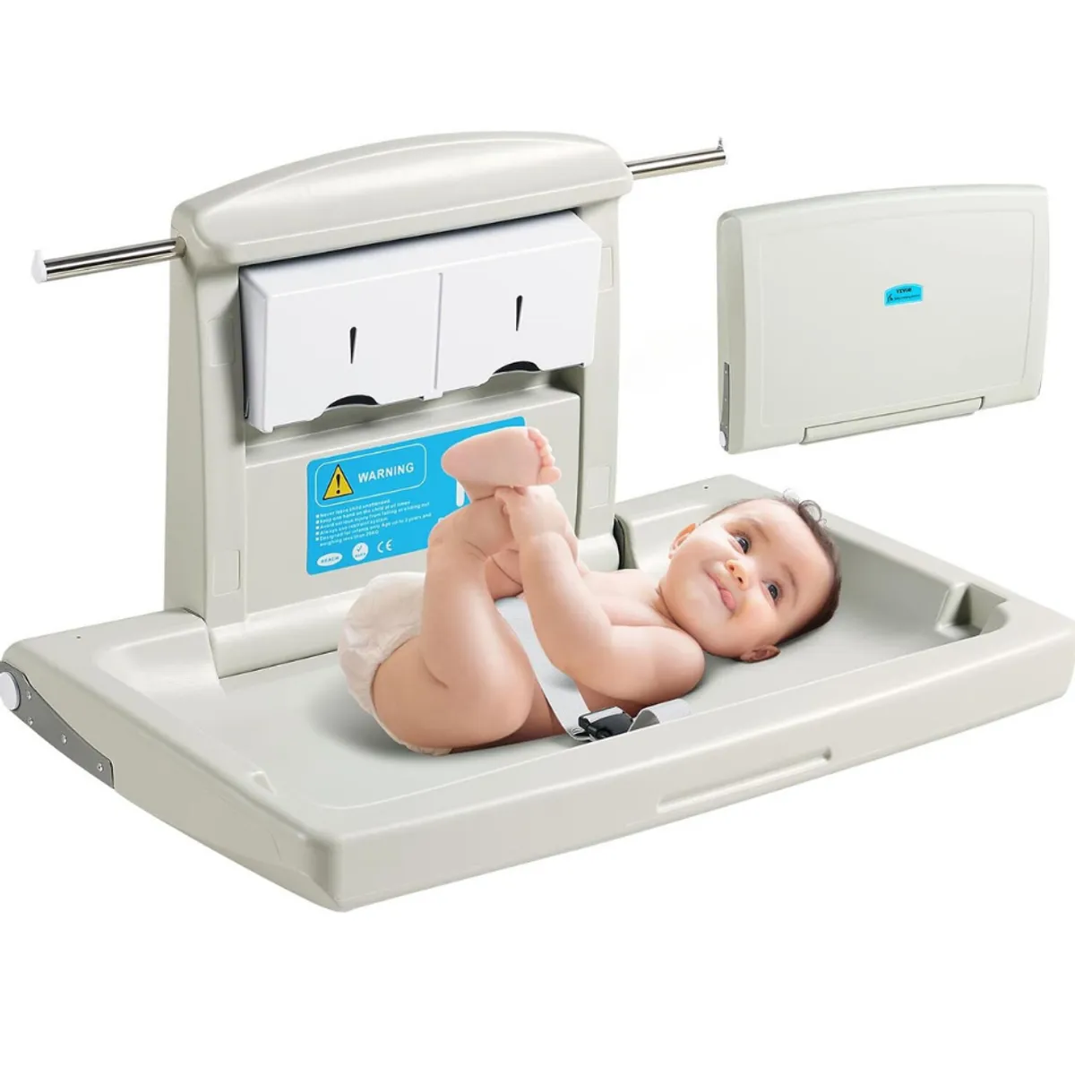 GENERICO - Mudador Cambiador Plegable Para Bebe Horizontal Baño Público