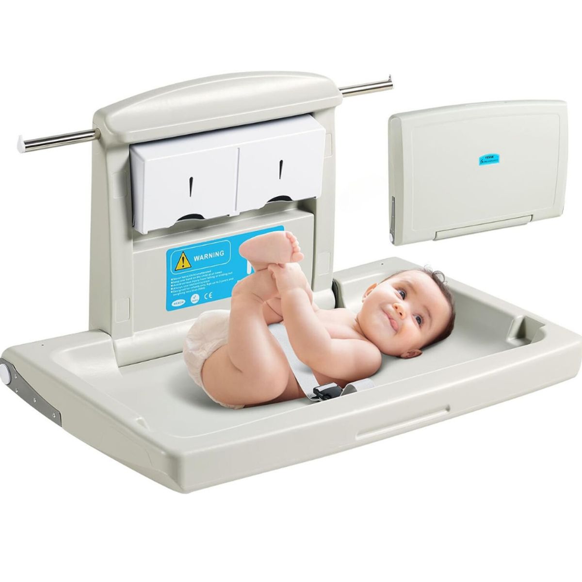 GENERICO - Mudador Cambiador Plegable Para Bebe Horizontal Baño Público