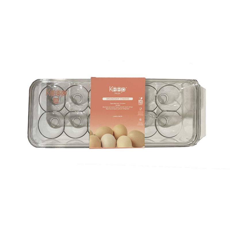 KEEP - Huevera Organizador Keep 12 Huevos Con Tapa