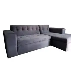 DISEÑOS VALESTRINI - SECCIONAL DERECHO FELPA GRIS OSCURO