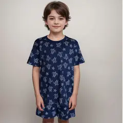 SIMPLY B - Pijama corto niño rortugas