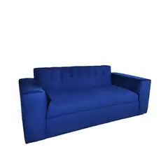 DISEÑOS VALESTRINI - SOFA TRES CUERPOS FELPA AZUL MARINO