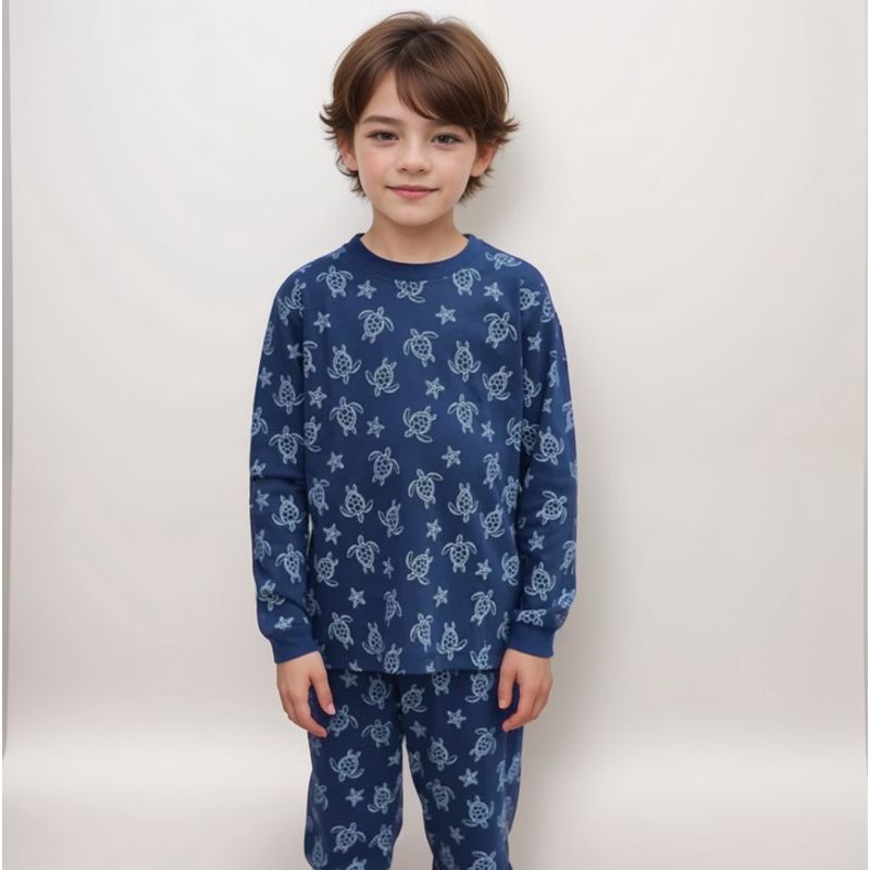 SIMPLY B - Pijama largo tortugas niño