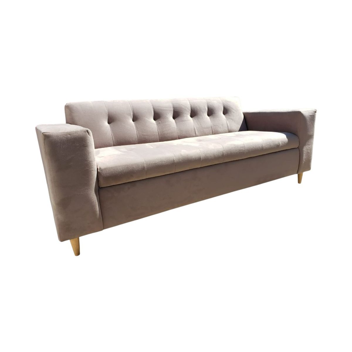 DISEÑOS VALESTRINI - SOFA TRES CUERPOS FELPA BEIGE