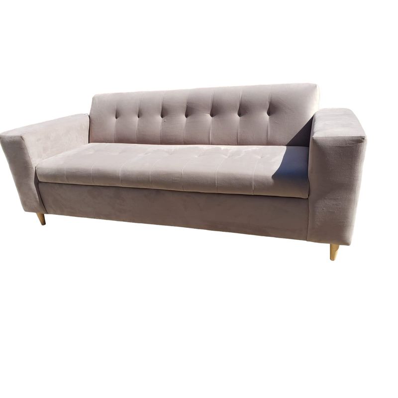DISEÑOS VALESTRINI - SOFA TRES CUERPOS FELPA BEIGE