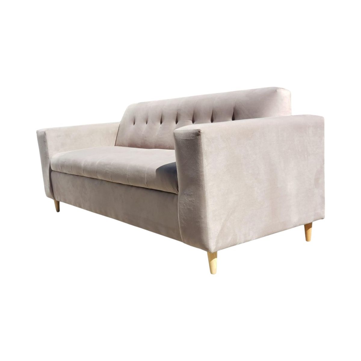 DISEÑOS VALESTRINI - SOFA TRES CUERPOS FELPA BEIGE
