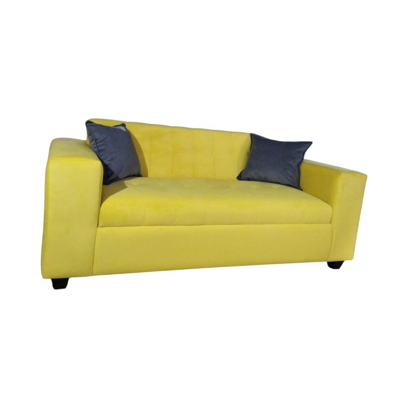 DISEÑOS VALESTRINI - SOFA TRES CUERPOS FELPA OCRE