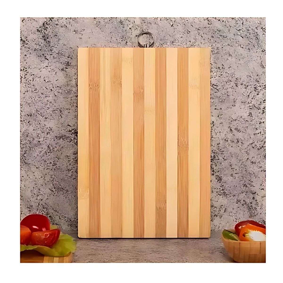 GENERICO - Tabla de Madera Bambú Multiusos para Cortar Vegetales 38x27cm