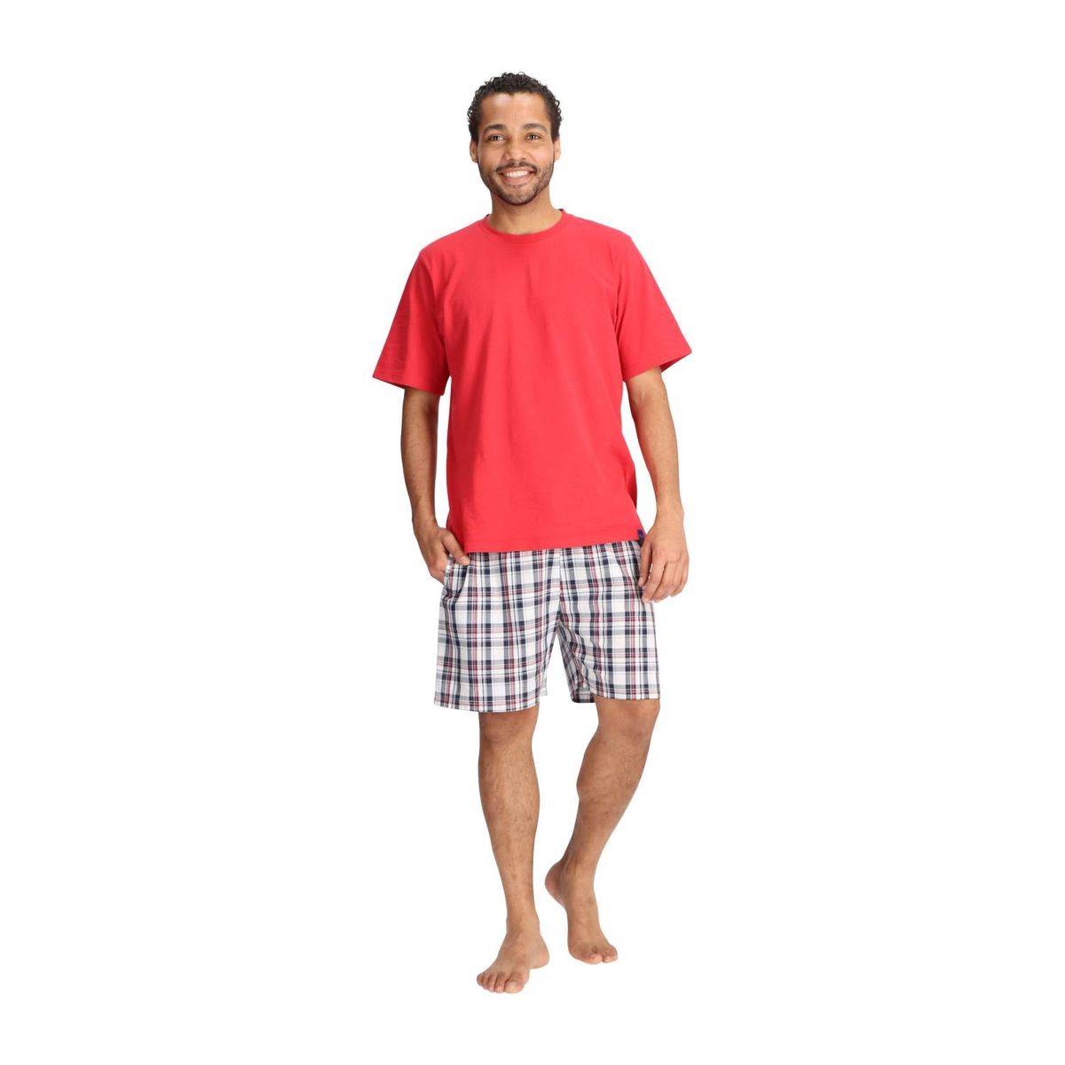 MOTA - Pijama Corto Algodón Rojo Mota