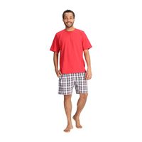 Pijama Corto Algodón Rojo