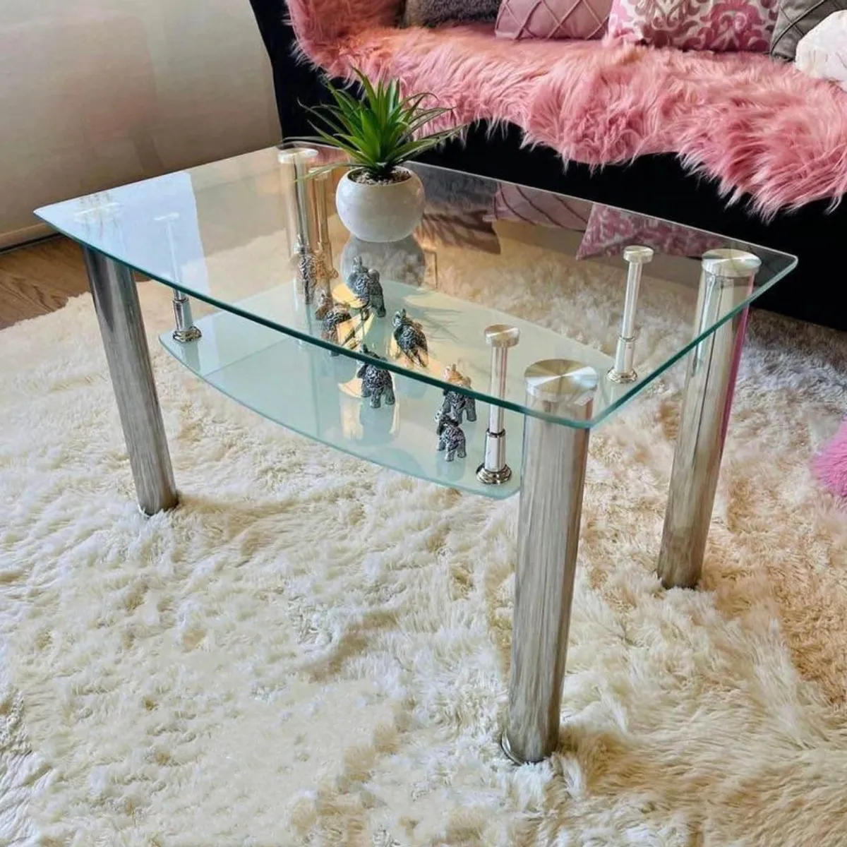 OEM - Mesa de Centro Vidrio Templado Rectangular  070 T