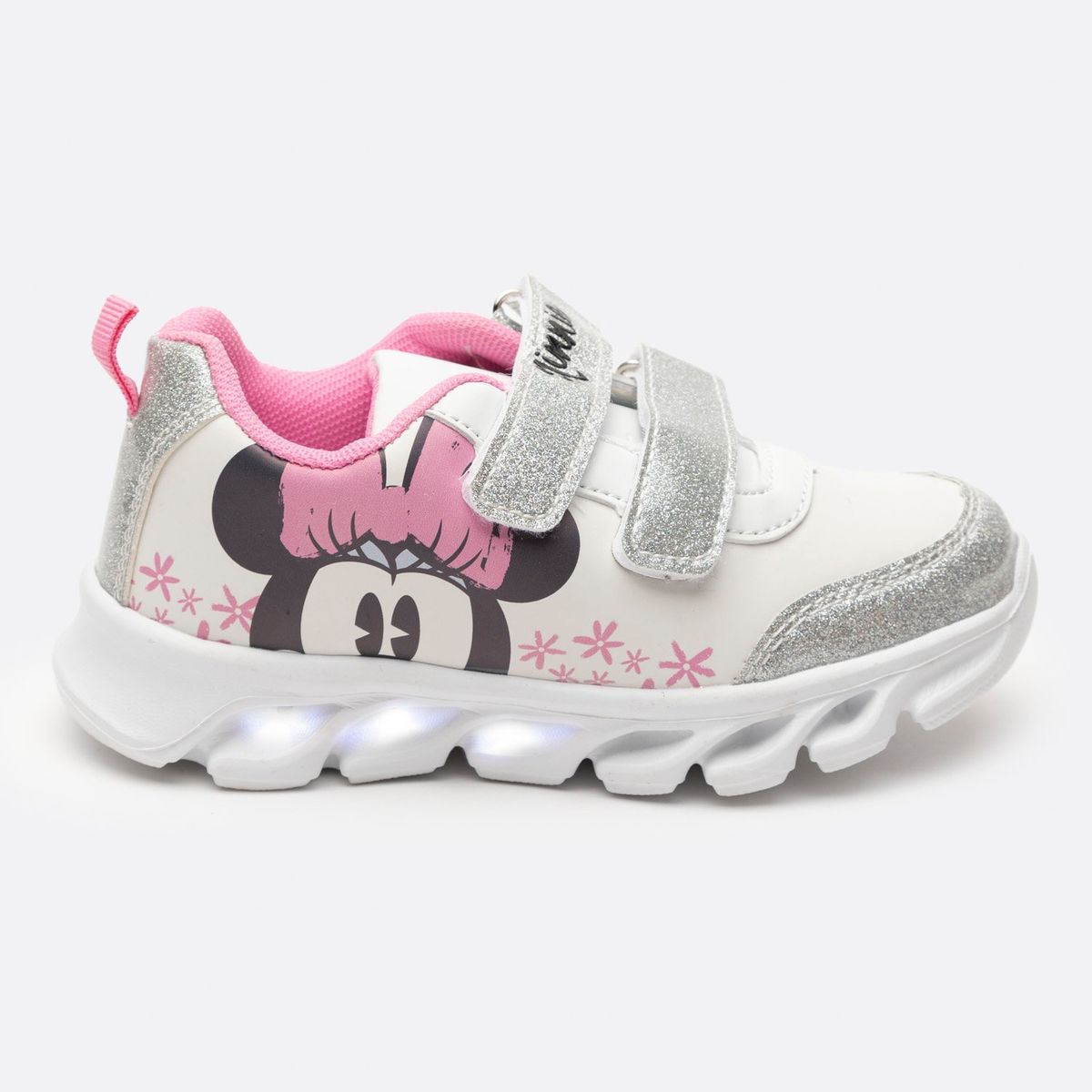 DISNEY - Zapatilla Con Luces Niña Ojos Minnie Blanco Disney