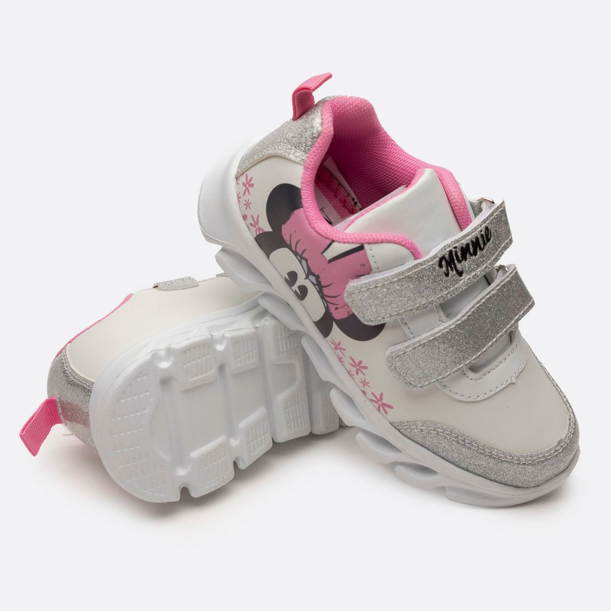 DISNEY - Zapatilla Con Luces Niña Ojos Minnie Blanco Disney