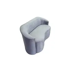 DISEÑOS VALESTRINI - SOFA MONACO CURVO FELPA GRIS CLARO