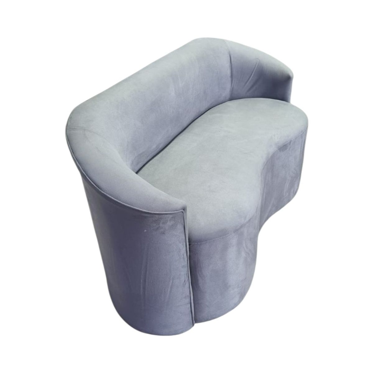 DISEÑOS VALESTRINI - SOFA MONACO CURVO FELPA GRIS CLARO