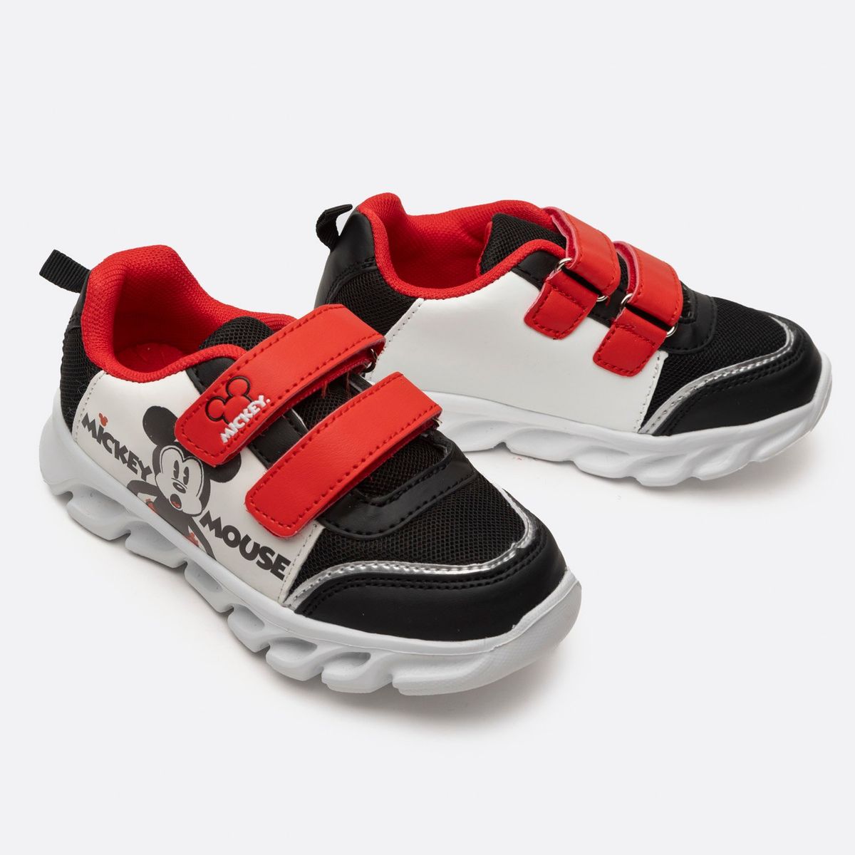 DISNEY - Zapatilla Con Luces Niño Expresion Mickey Blanco Disney