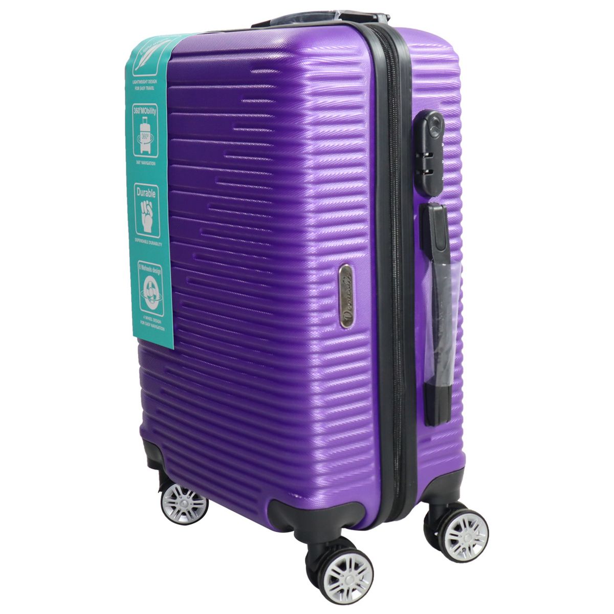 Maleta de Viaje Ruedas 360 y candado 24L Rigida ABS Danicolle Morada, marca DINASTELLA - Foto 2