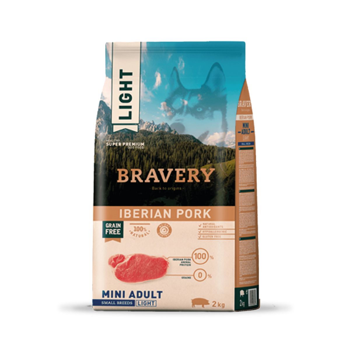 BRAVERY - Bravery Light Iberian Pork Mini Adult Small Breeds 2 kilos
