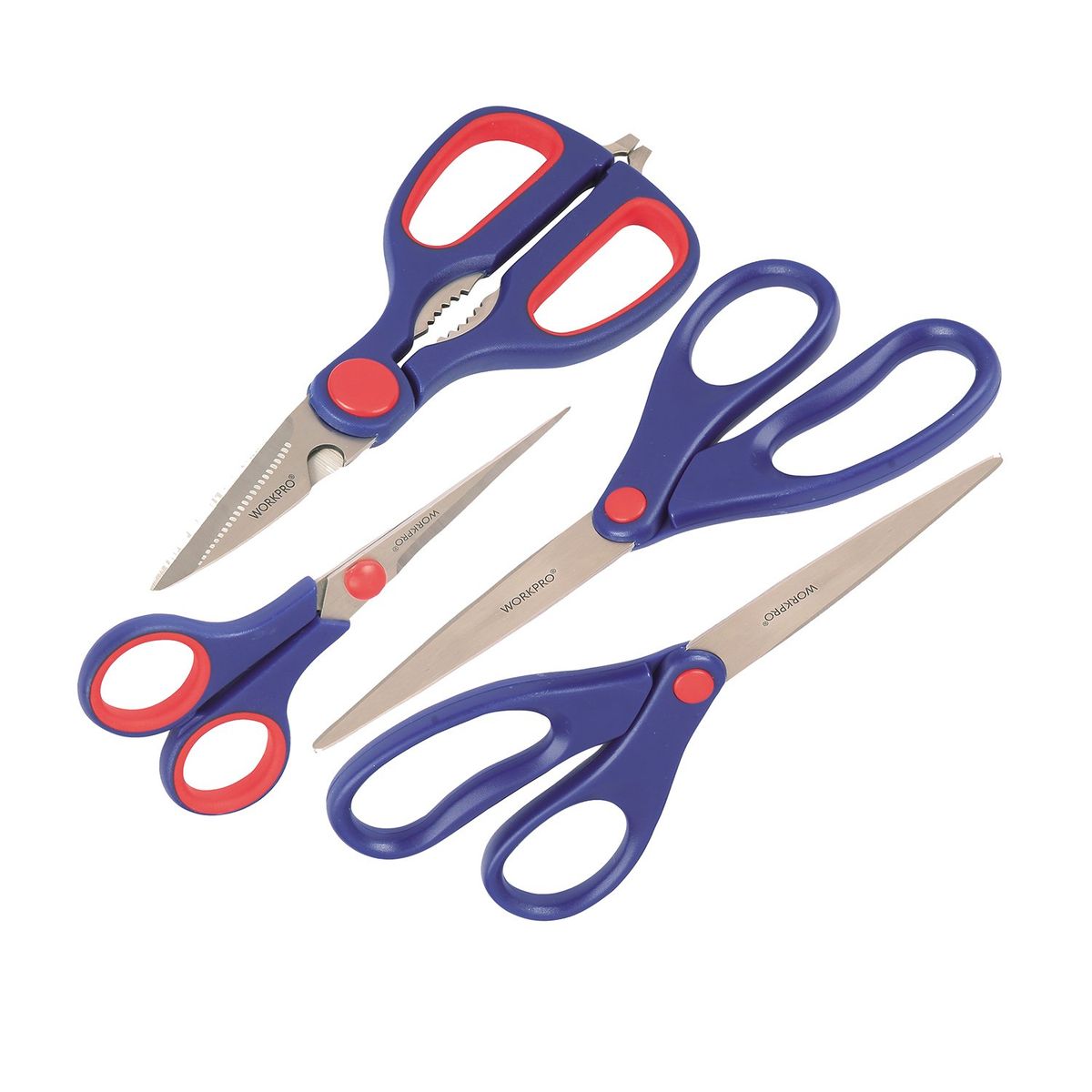 WORKPRO - JGO TIJERAS 4 PZS WORKPRO