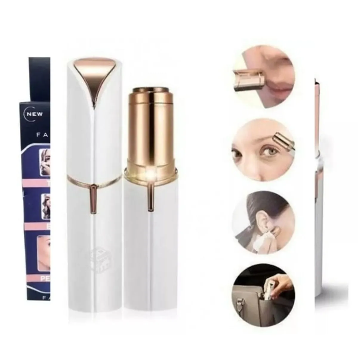 GENERICO - Depiladora De Vello Facial Para Mujer Recargable Usb Color Blanco