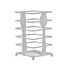 GENERICO - Escurridor para Cubiertos Blanco de Acero Menaje Cocina
