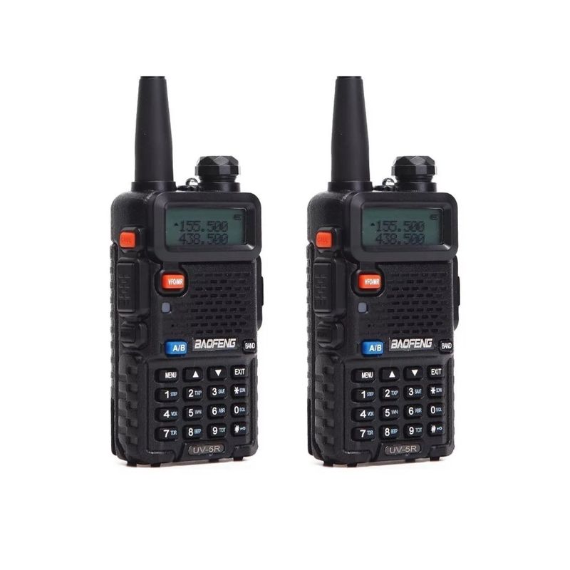IMPORTCLICK - Pack 2 Radio Comunicadores Portátiles 055 Bandas Frecuencia 2 Bandas Negro IMPORTCLICK