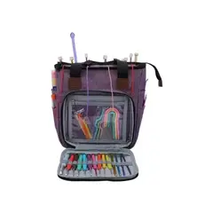 GENERICO - Bolso Porta Tejido Lana Palillos Crochet