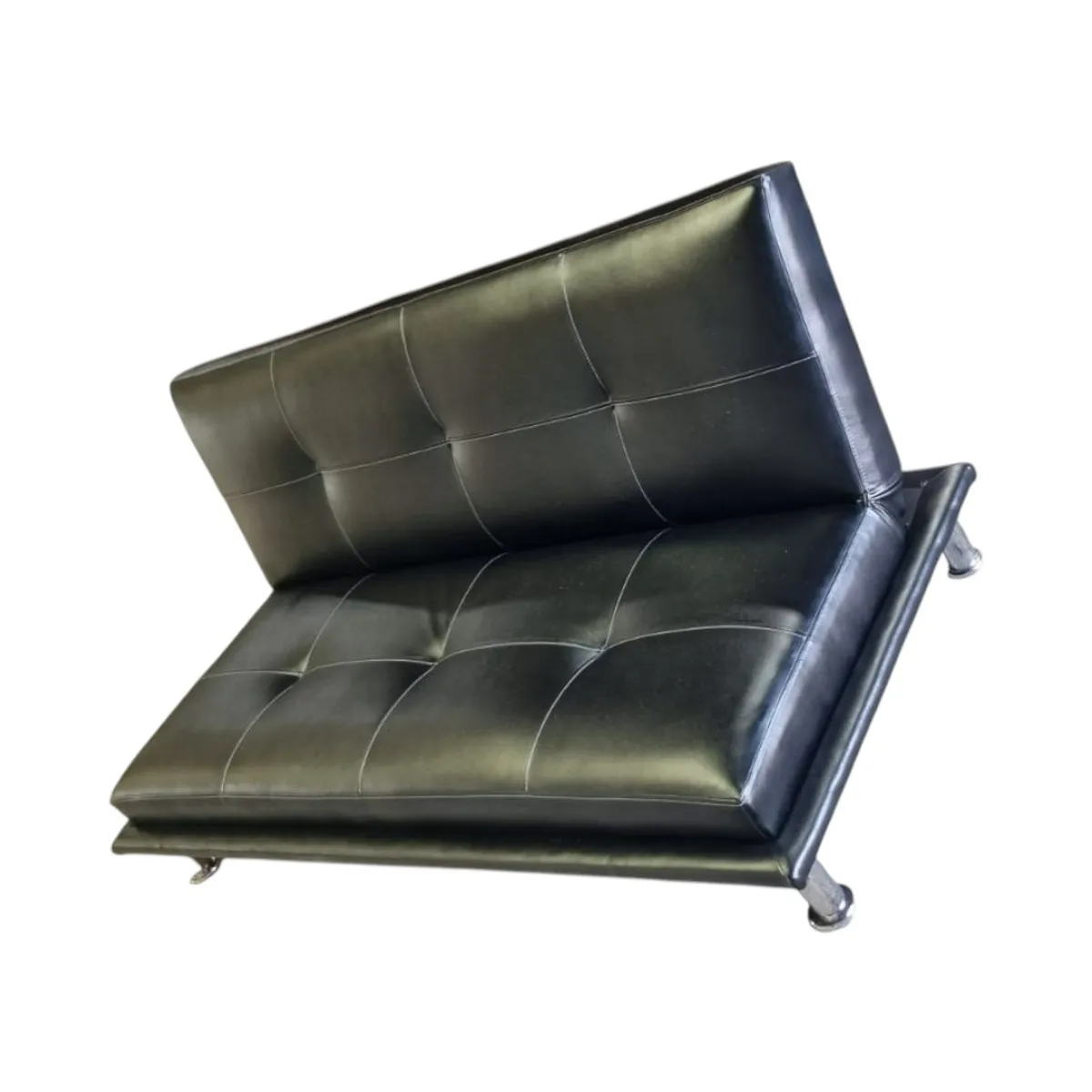 DISEÑOS VALESTRINI - SOFA CAMA ECOCUERO NEGRO
