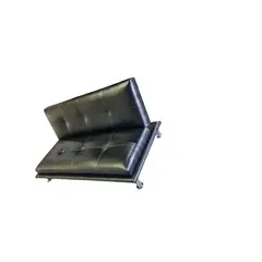 DISEÑOS VALESTRINI - SOFA CAMA ECOCUERO NEGRO
